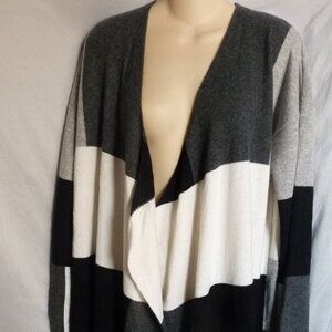 MAGASCHONI 100% CASHMERE CASCADING CARDIGAN SWEATER DUSTER M